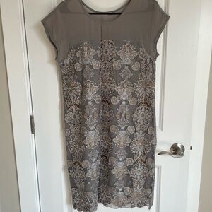 Sundance Gray Sheath Dress with Beautiful Embroidery